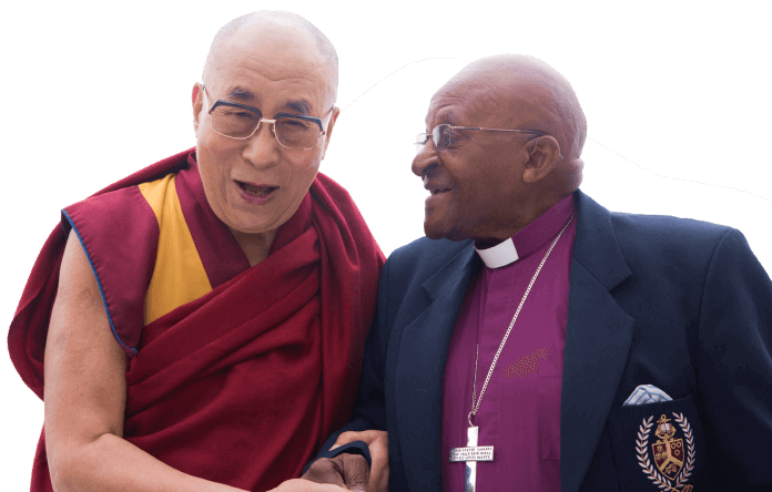 Desmond Tutu and The Dalai Lama smiling